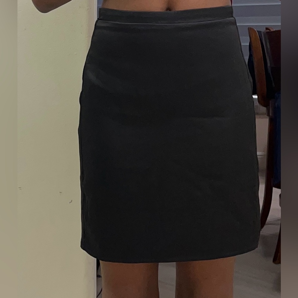 Black silk skirt